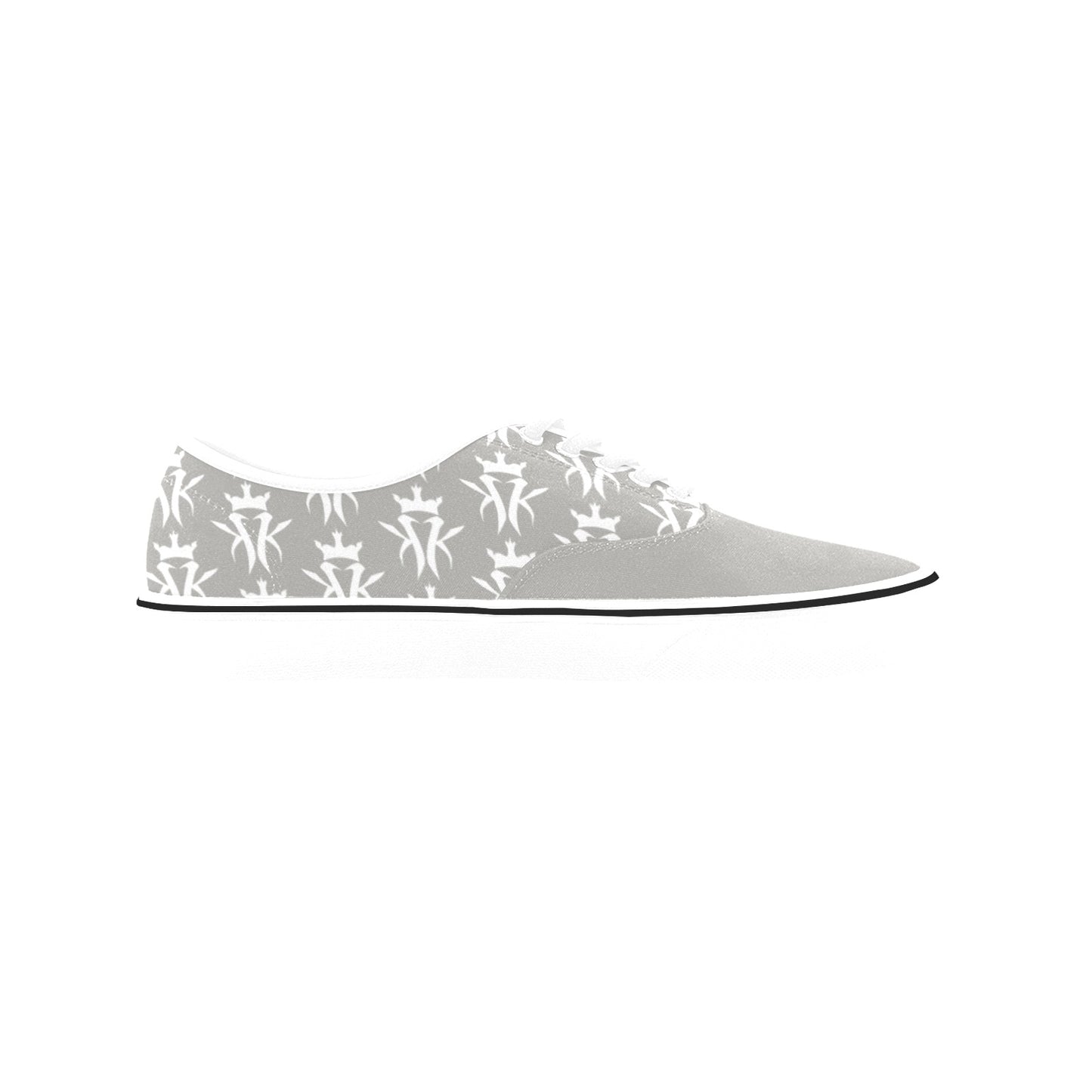 Gray/White Krown Pattern Kween Kicks (Women's)