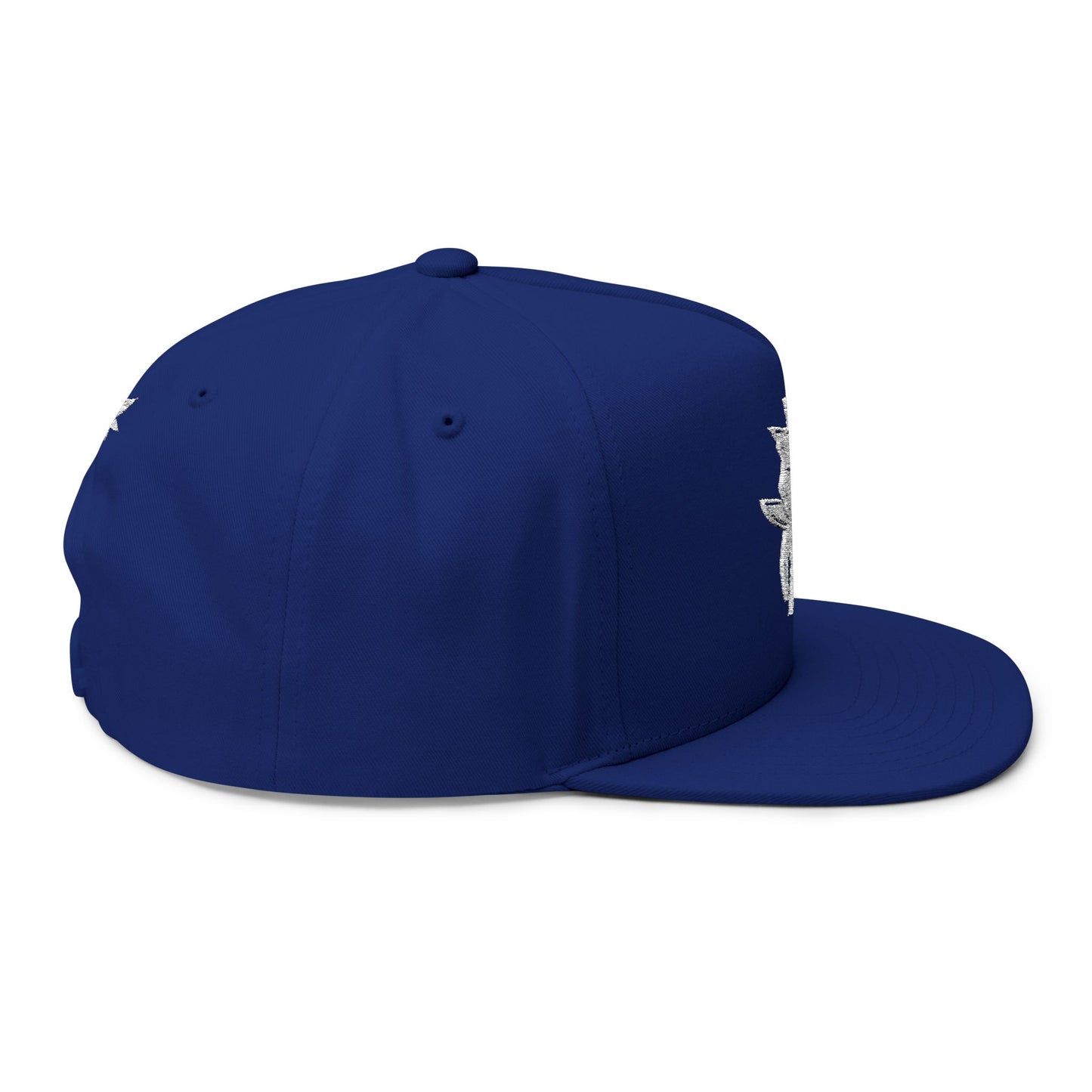KMK Logo + Leaf - Centered Emboidered Flat Bill Yupoong Snapback