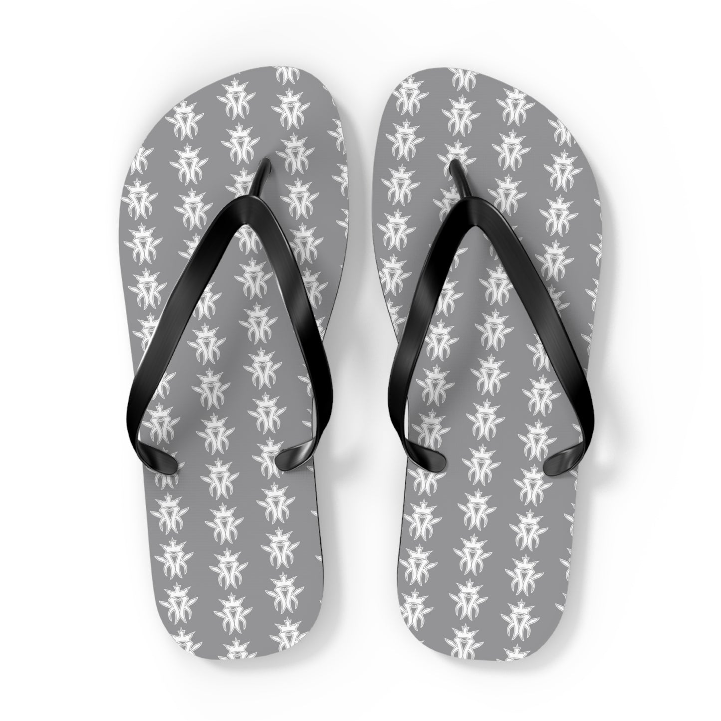 KMK Logo Flip Flops (Grey) - Summer Kollection - Kottonmouth Kicks Flips
