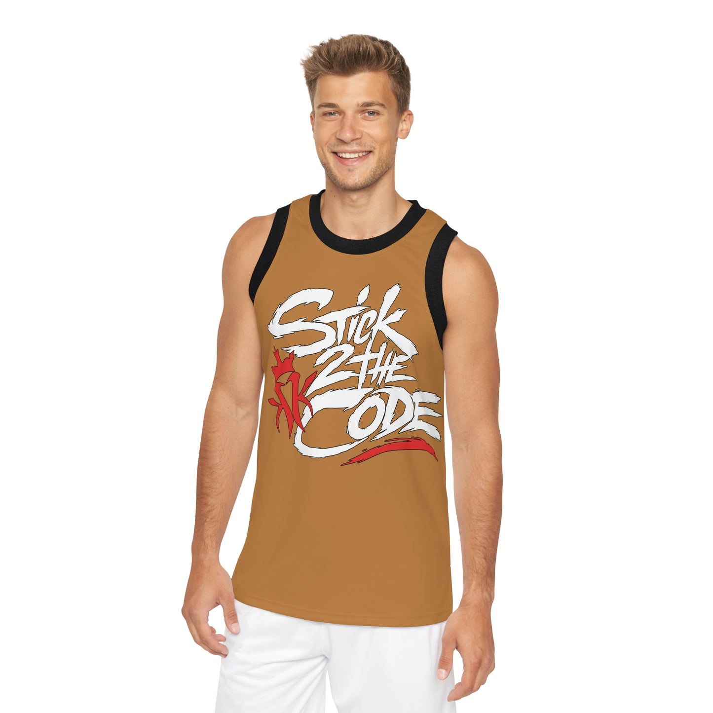 Stick 2 The Code Unisex Basketball Jersey (Light Brown)