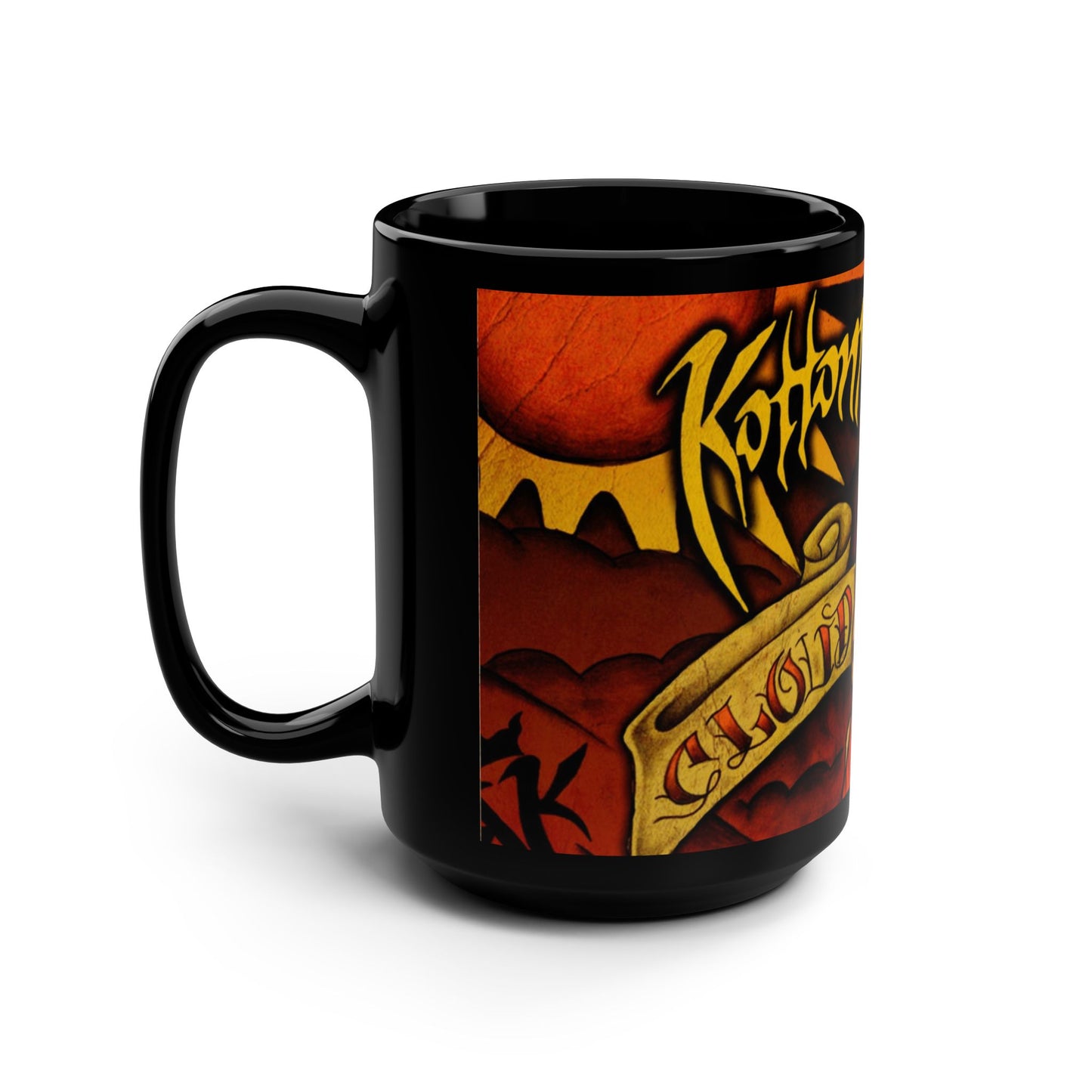 Cloud Nine - 15oz Black Ceramic Coffee Cup