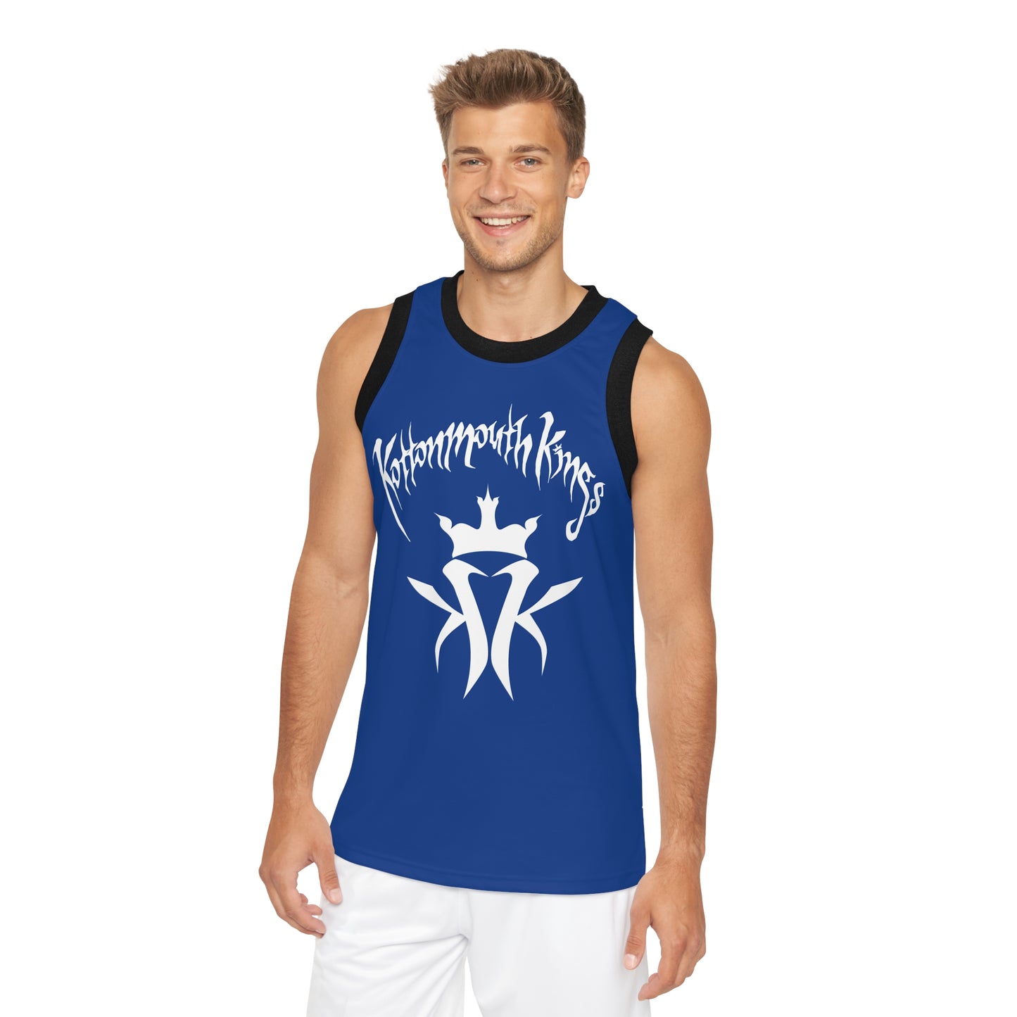 KMK OG Logo Unisex Basketball Jersey (Blue)