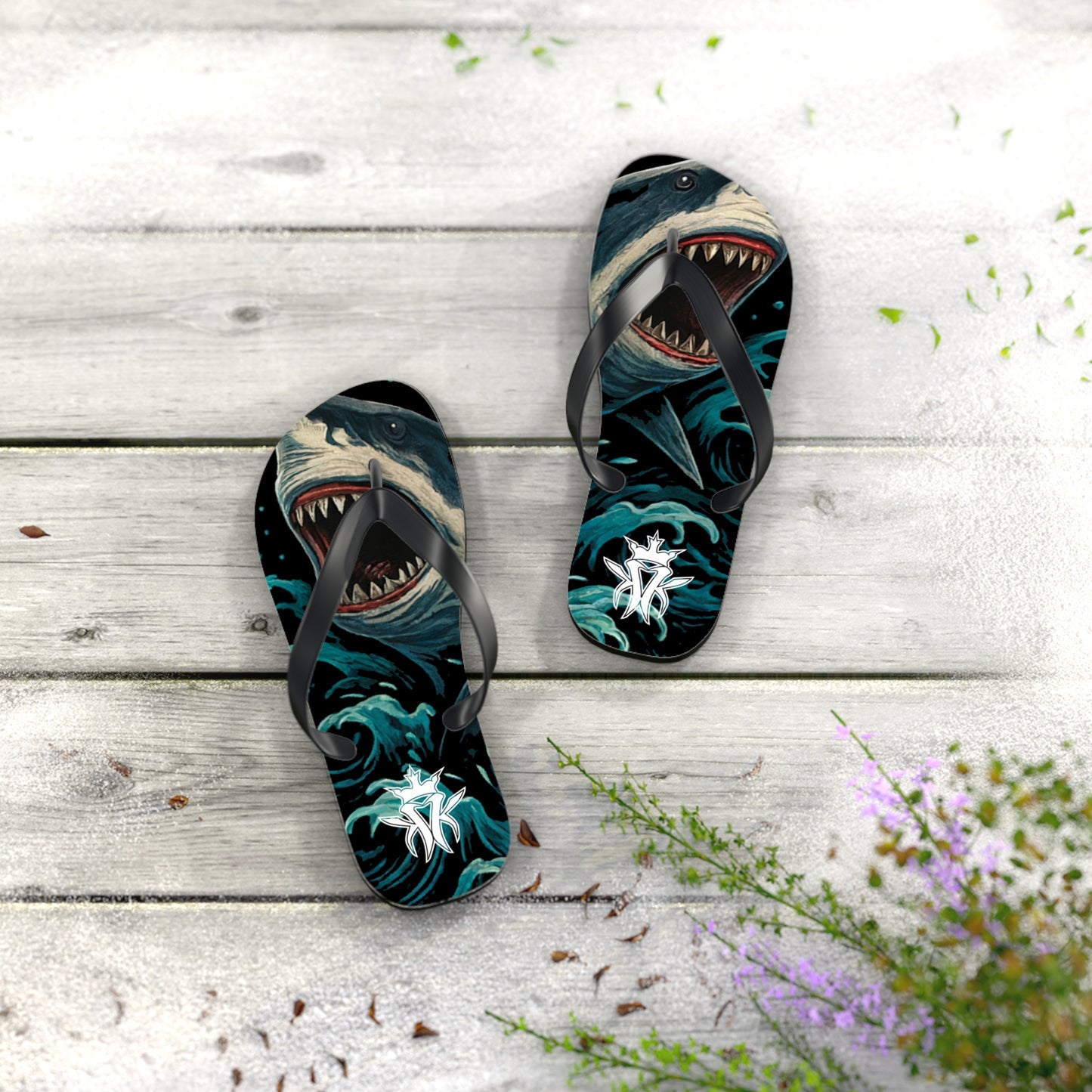 KMK Sharks in the Water Flip Flops - Summer Kollection - Kottonmouth Kicks Flips