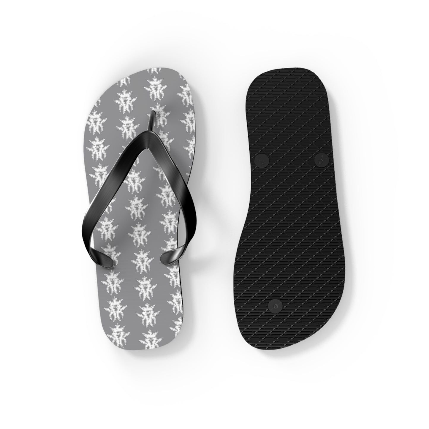KMK Logo Flip Flops (Grey) - Summer Kollection - Kottonmouth Kicks Flips