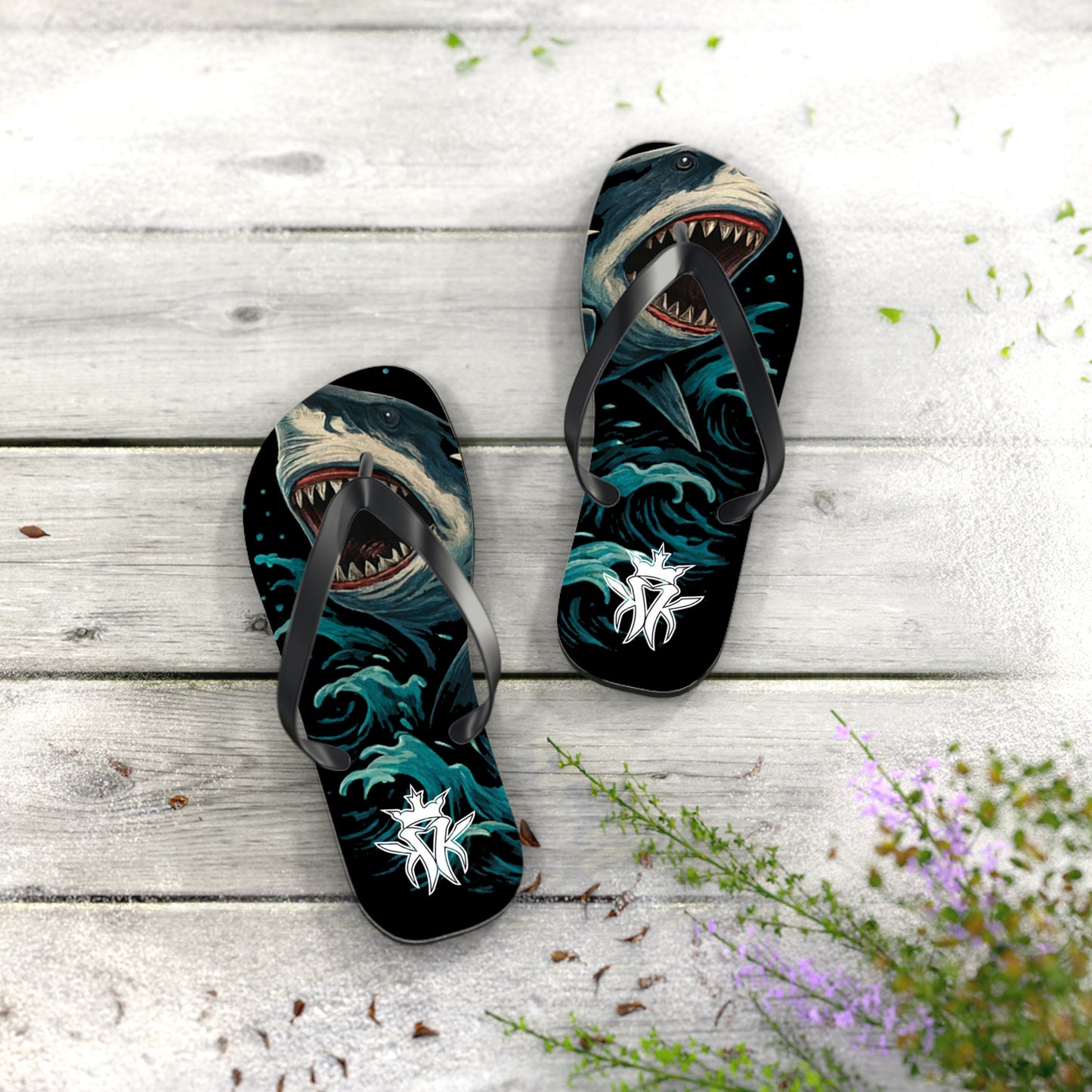 KMK Sharks in the Water Flip Flops - Summer Kollection - Kottonmouth Kicks Flips
