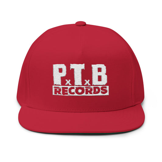 PTB Records Embroidered Flat Bill Hat