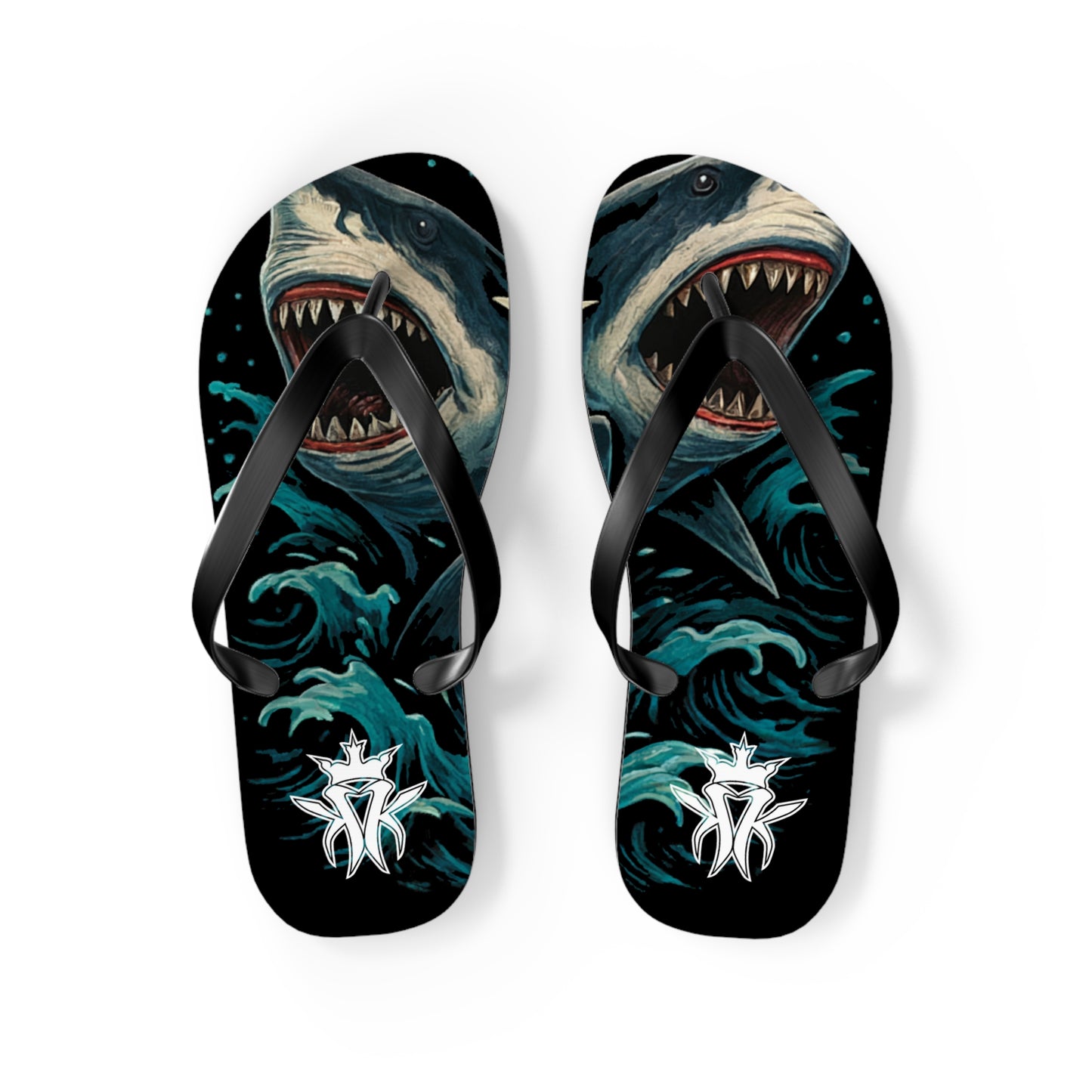 KMK Sharks in the Water Flip Flops - Summer Kollection - Kottonmouth Kicks Flips