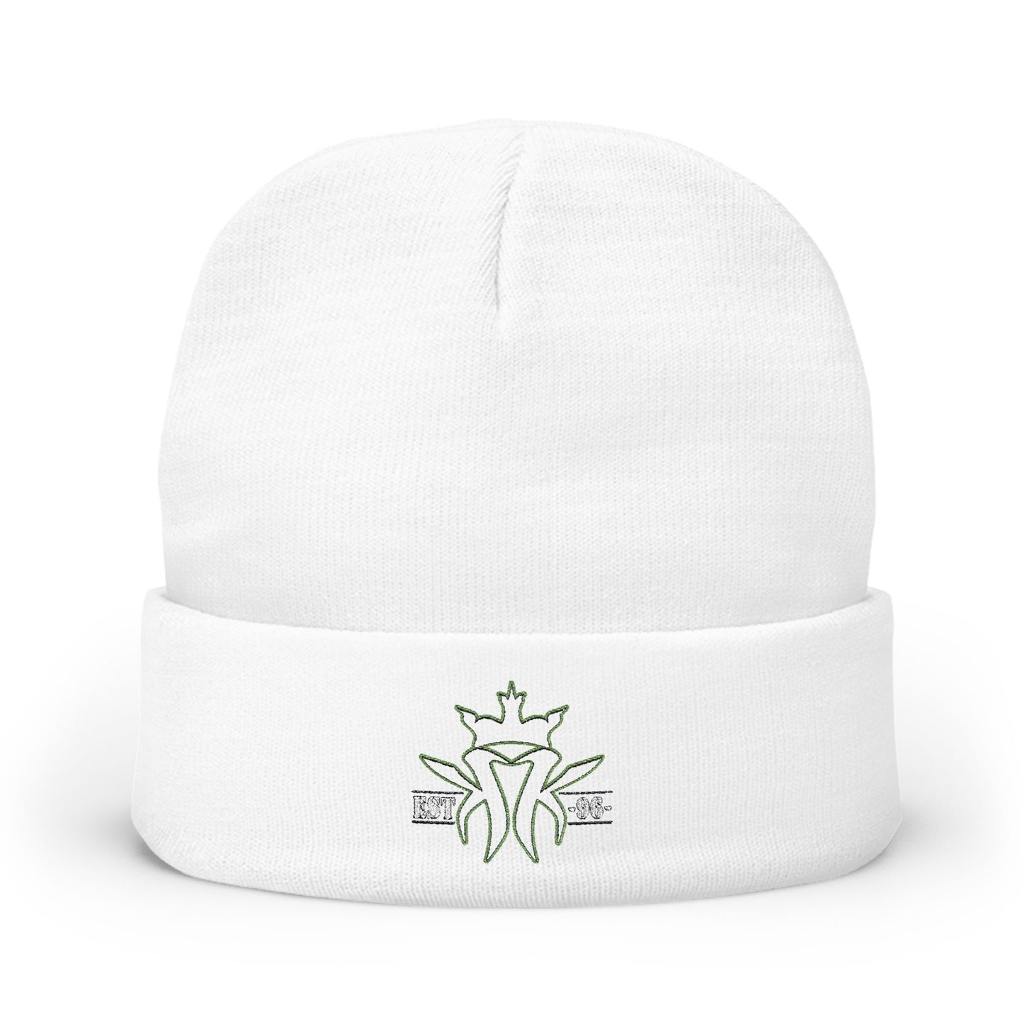 Est. 96 KMK Logo Cozy Knit Embroidered Beanie
