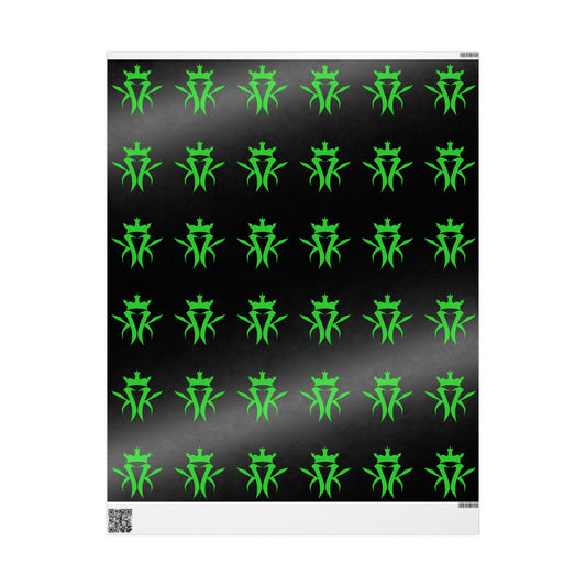 Kottonmouth Kings Holiday Gift Wrap — Black Wrapping Paper KMK Logo 30 x 36