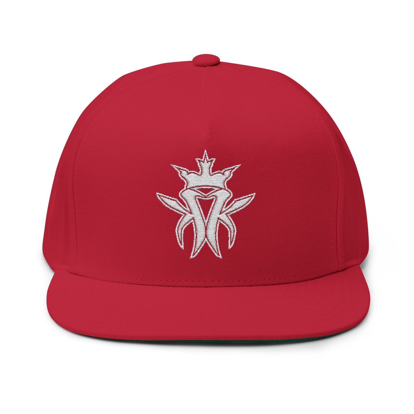KMK Logo + Leaf - Centered Emboidered Flat Bill Yupoong Snapback