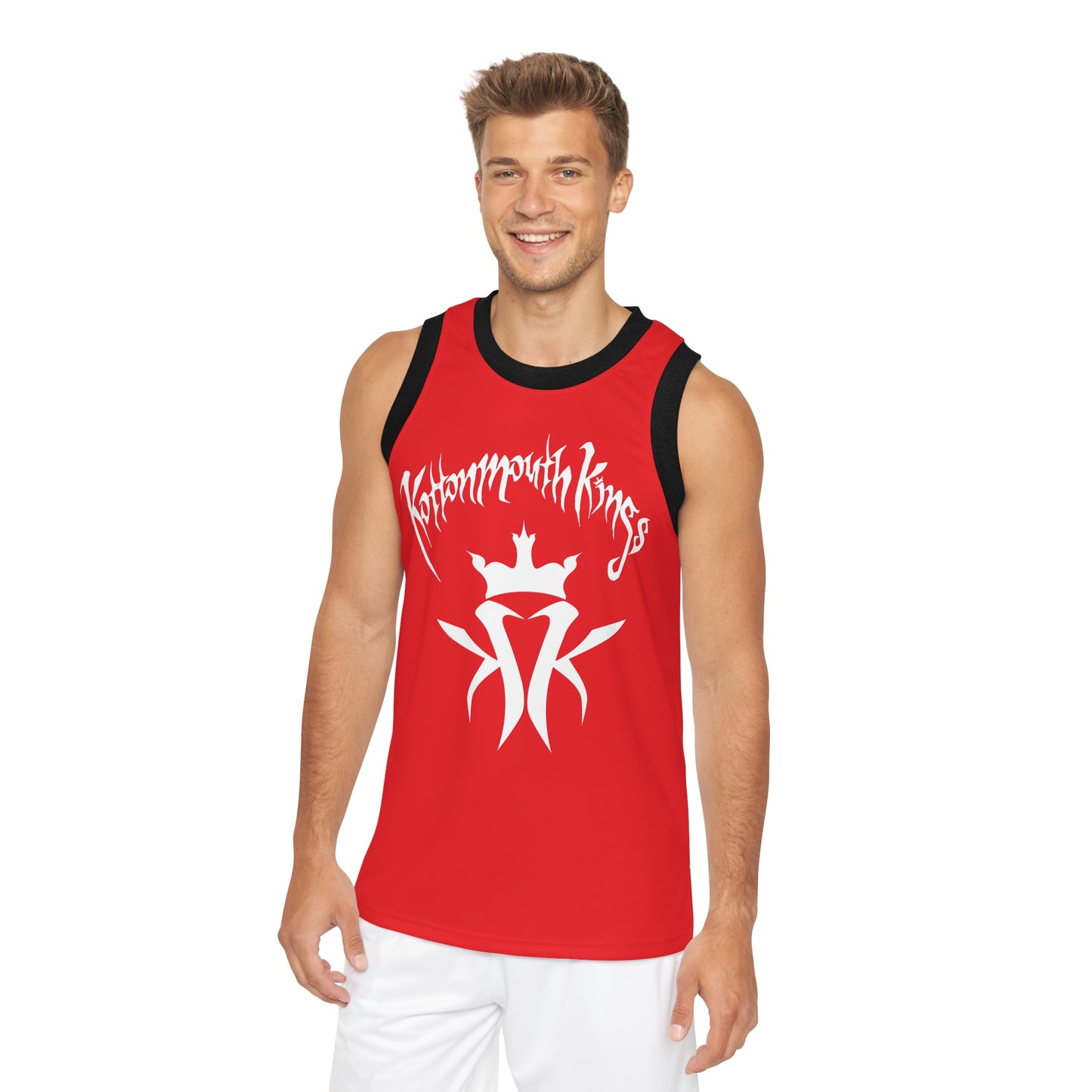 KMK OG Logo Unisex Basketball Jersey (Light Red)