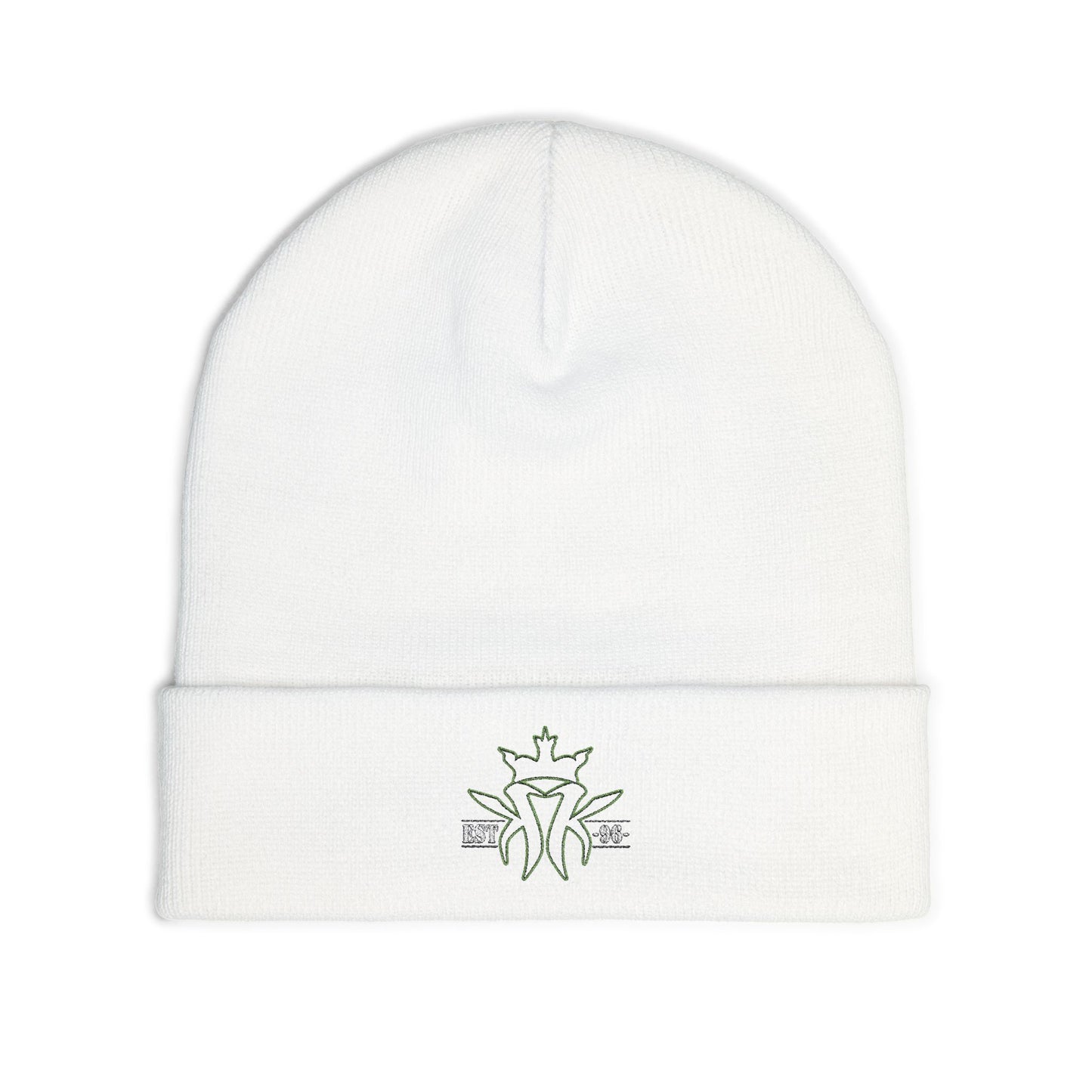 Est. 96 KMK Logo Cozy Knit Embroidered Beanie