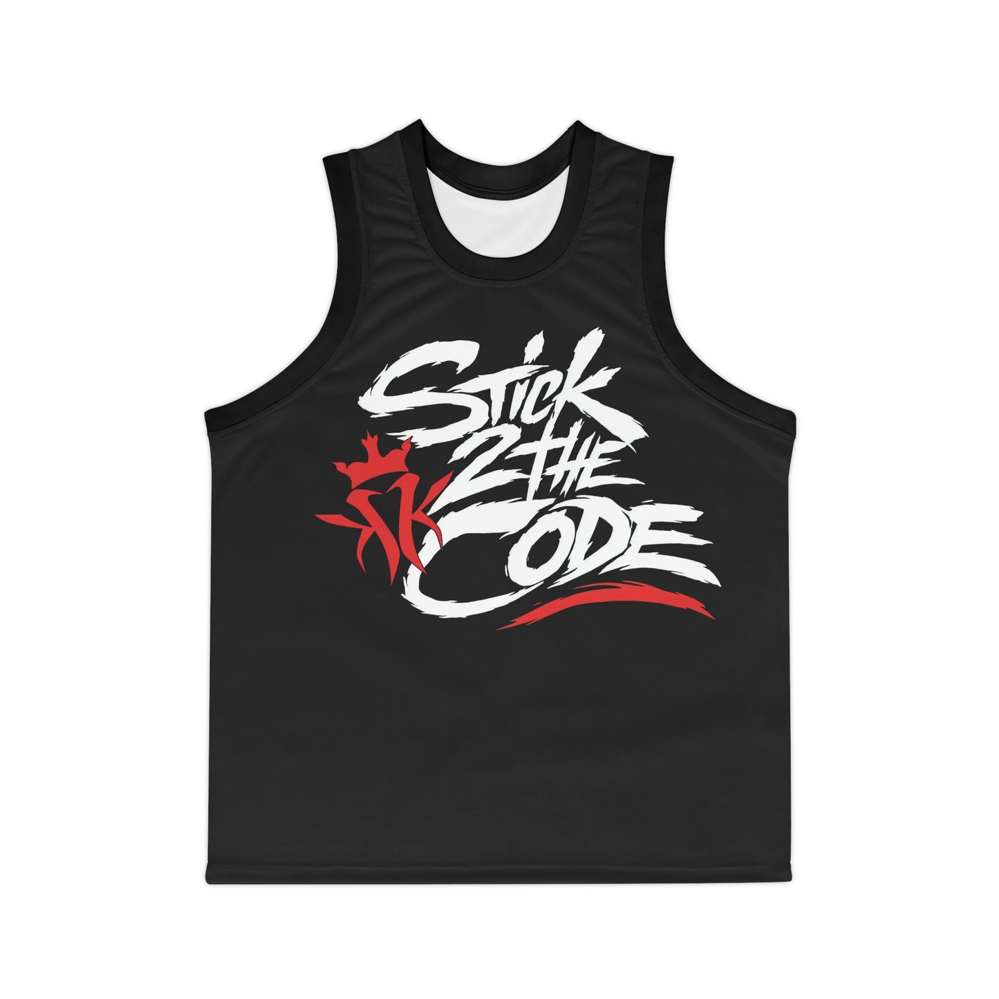 Stick 2 The Code Unisex Basketball Jersey (Black)