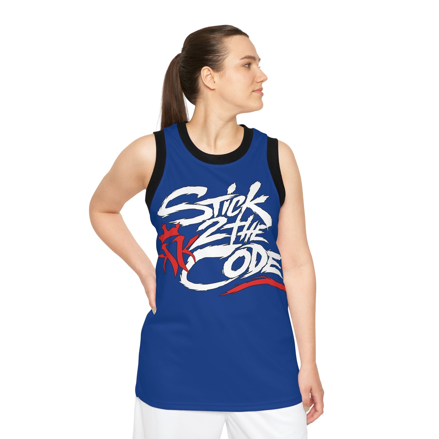 Stick 2 The Code Unisex Basketball Jersey (Blue)