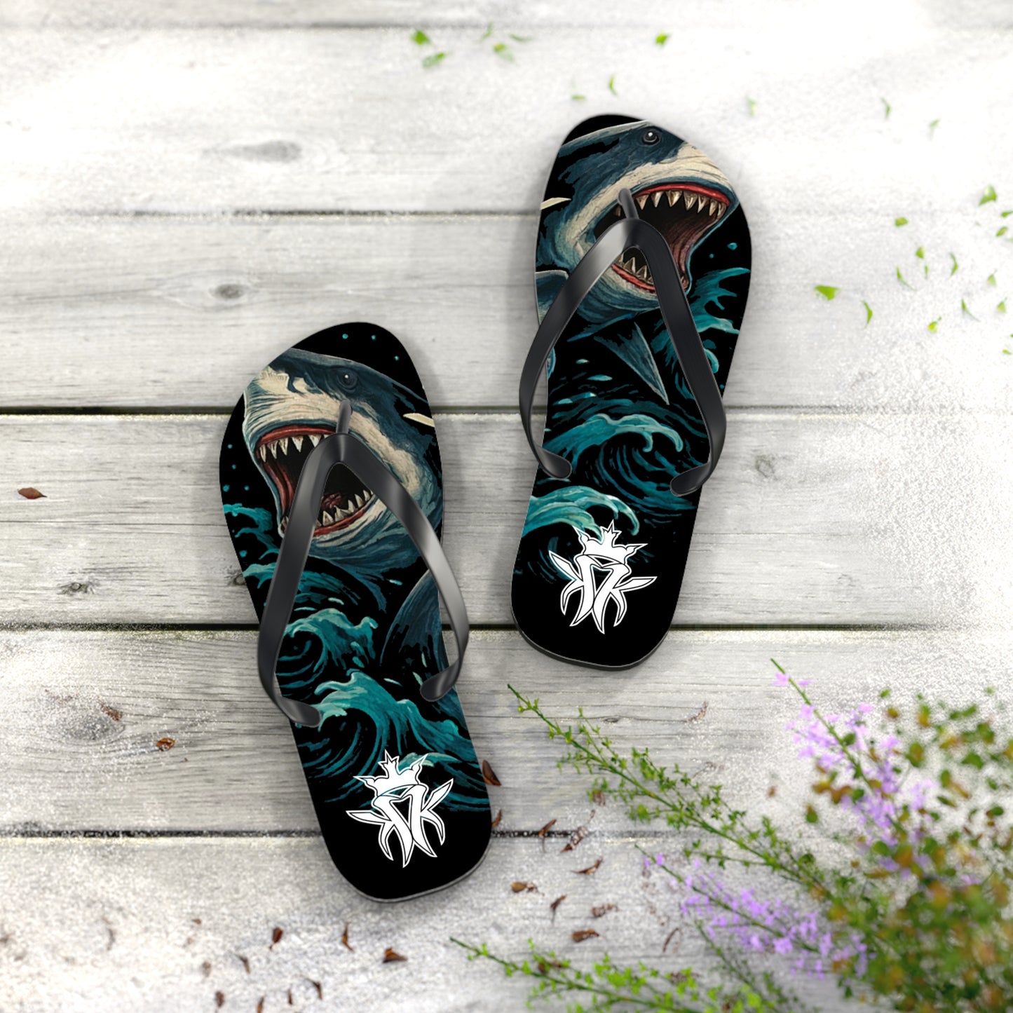 KMK Sharks in the Water Flip Flops - Summer Kollection - Kottonmouth Kicks Flips