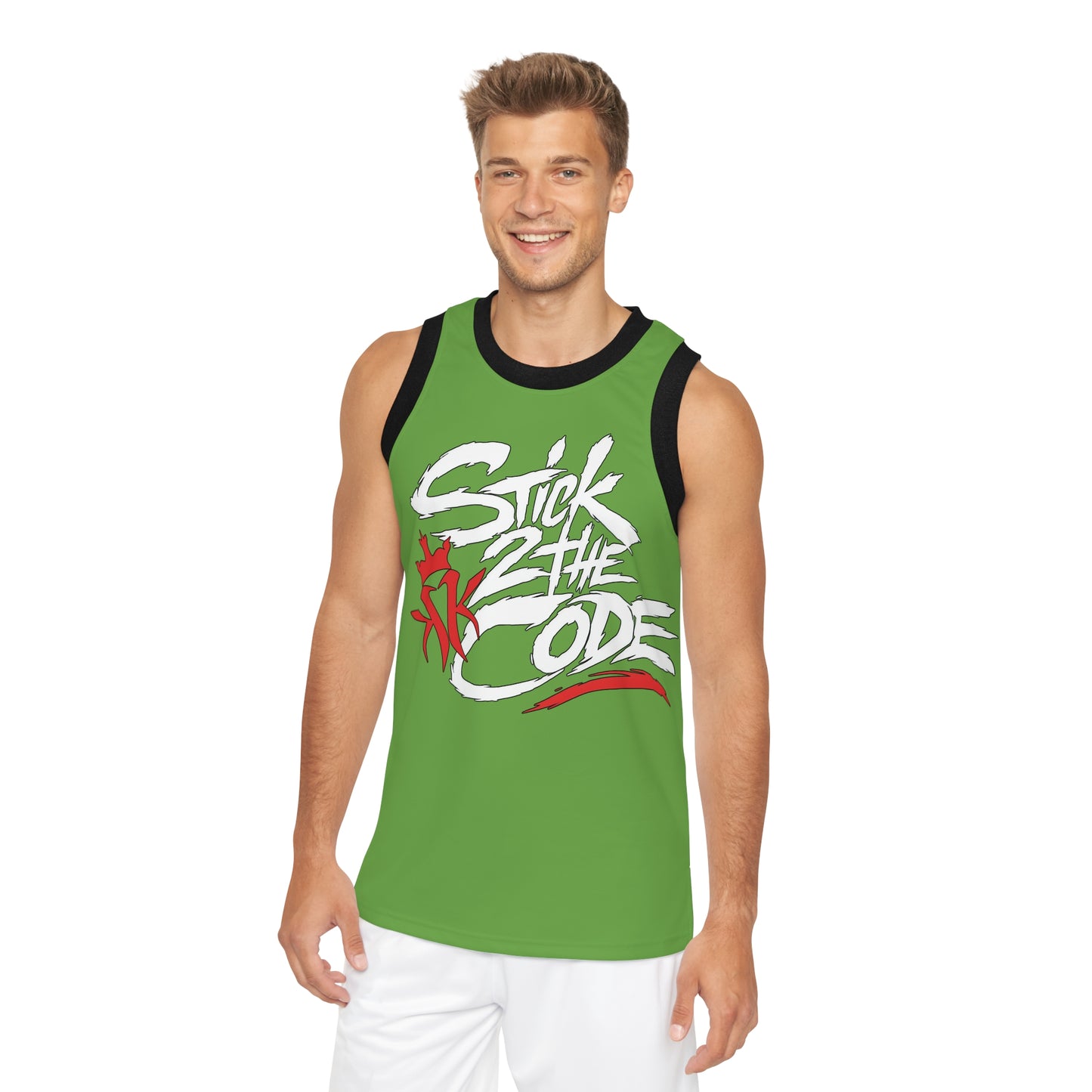 Stick 2 The Code Unisex Basketball Jersey (Light Green)