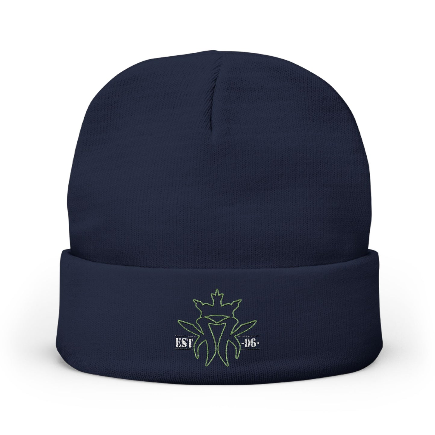 Est. 96 KMK Logo Cozy Knit Embroidered Beanie