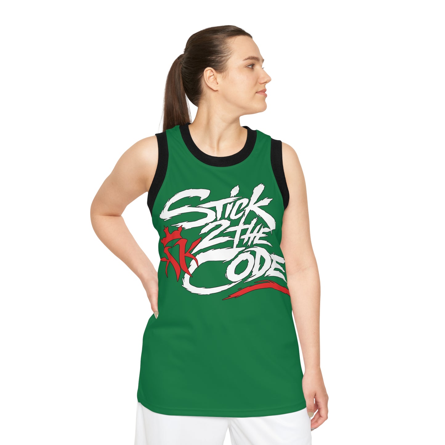 Stick 2 The Code Unisex Basketball Jersey (Green)