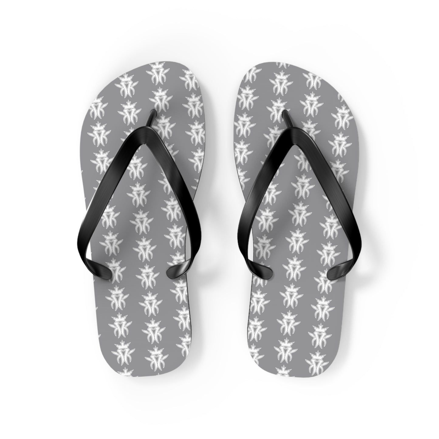 KMK Logo Flip Flops (Grey) - Summer Kollection - Kottonmouth Kicks Flips