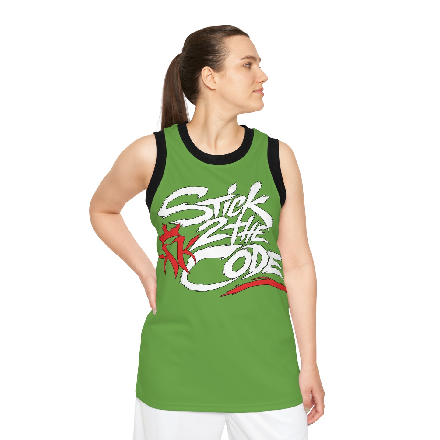 Stick 2 The Code Unisex Basketball Jersey (Light Green)