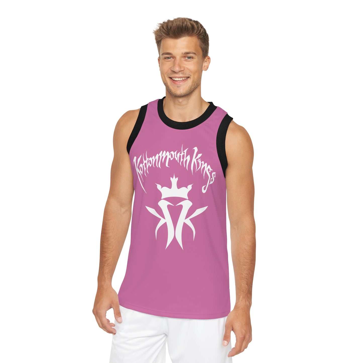 KMK OG Logo Unisex Basketball Jersey (Light Pink)