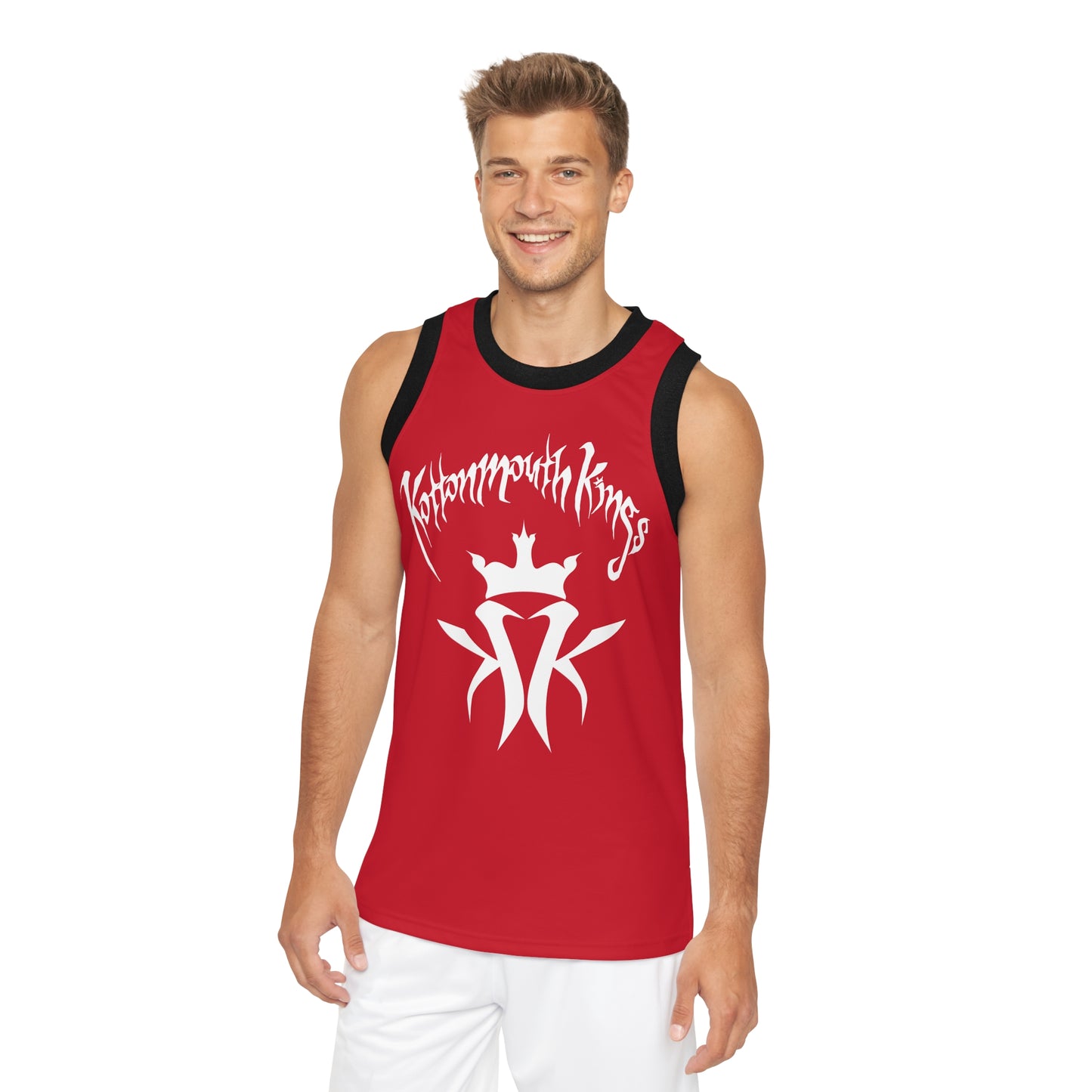 KMK OG Logo Unisex Basketball Jersey (Red)