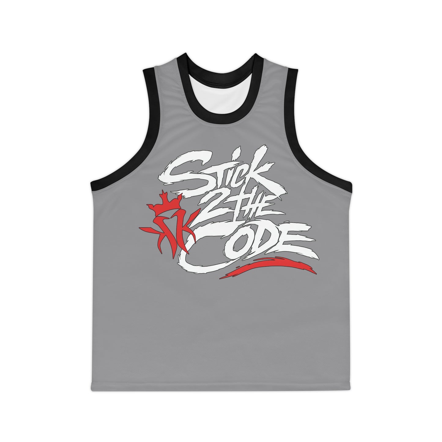 Stick 2 The Code Unisex Basketball Jersey (Grey)