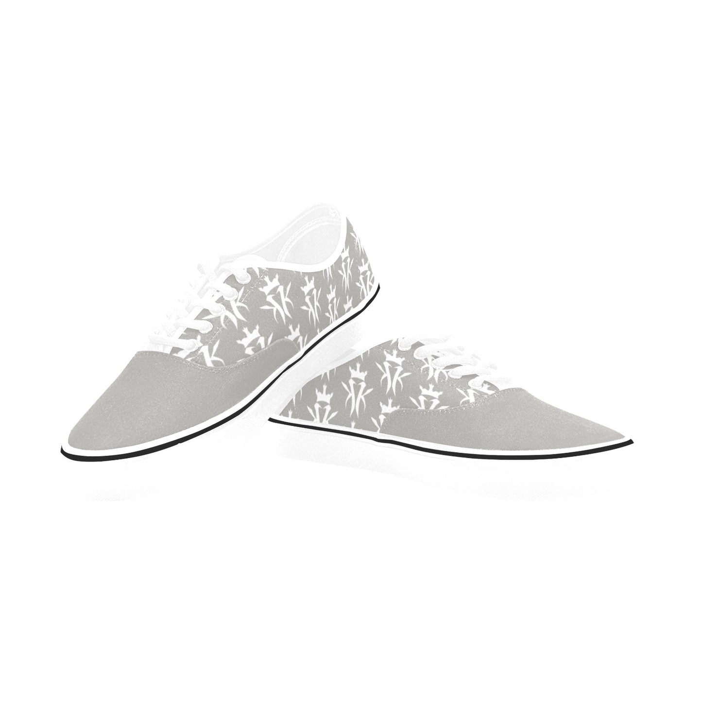Gray/White Krown Pattern Kween Kicks (Women's)