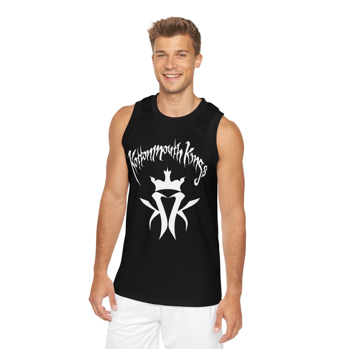KMK OG Logo Unisex Basketball Jersey (Black)