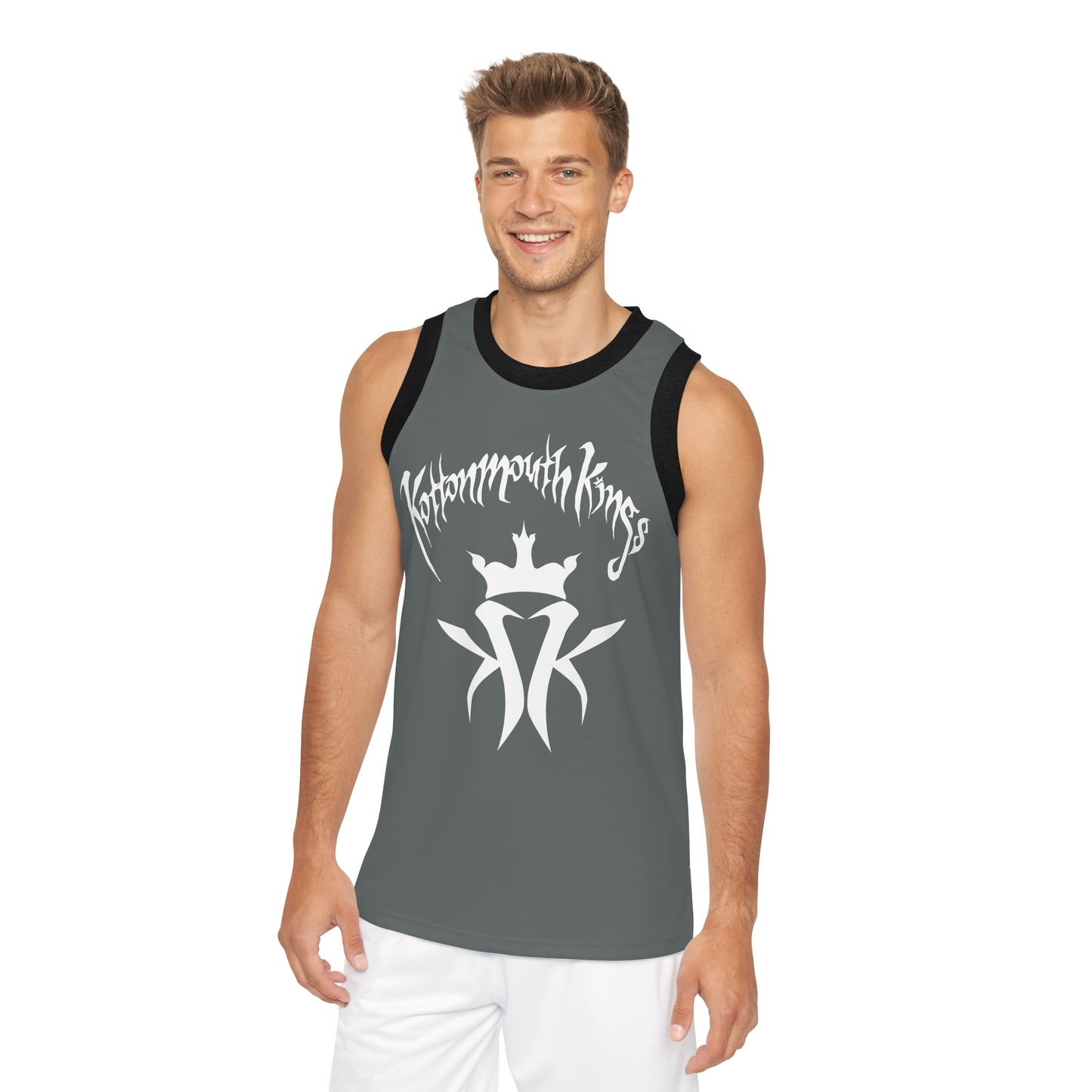 KMK OG Logo Unisex Basketball Jersey (Dark Grey)