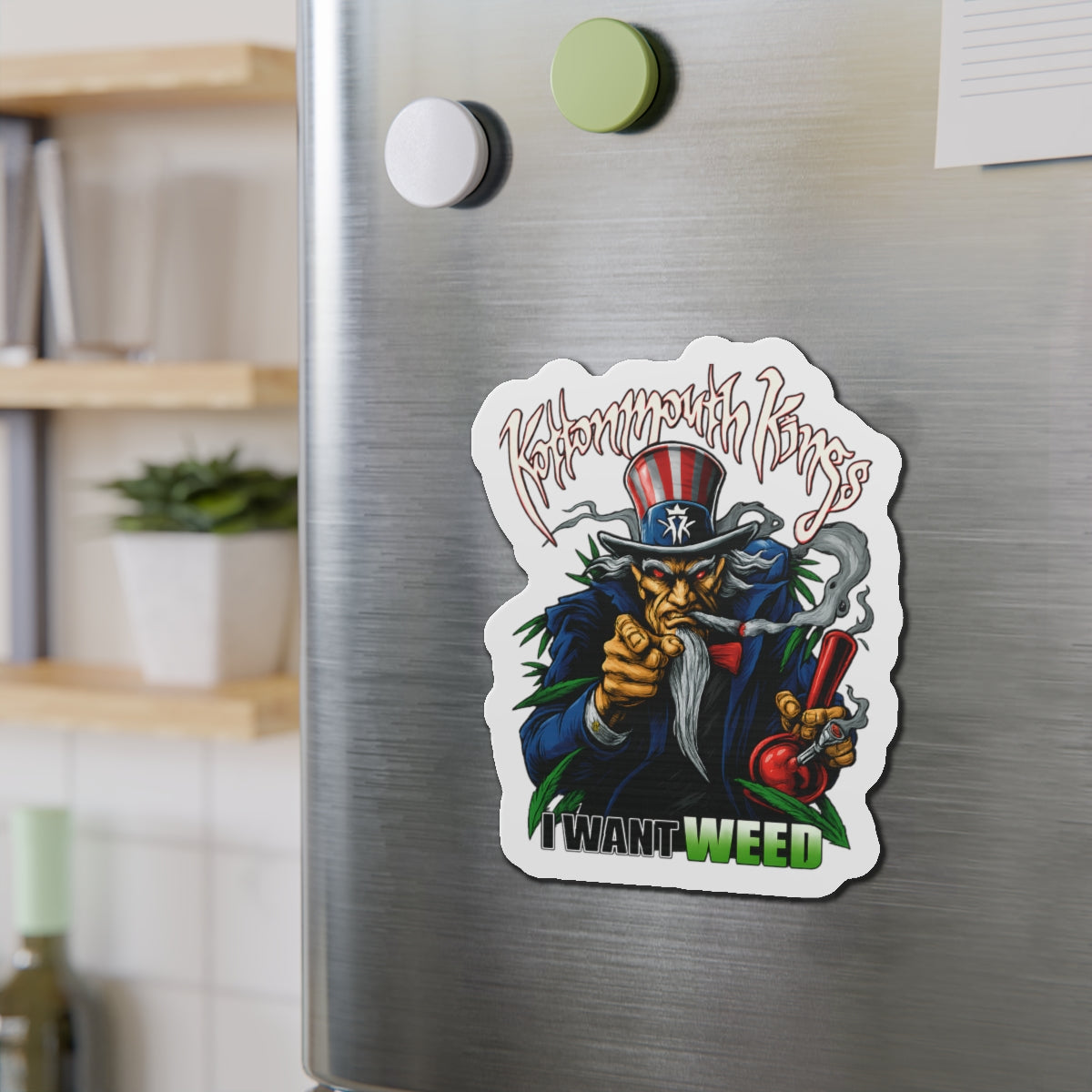I Want Weed Die-Cut 6" Magnet