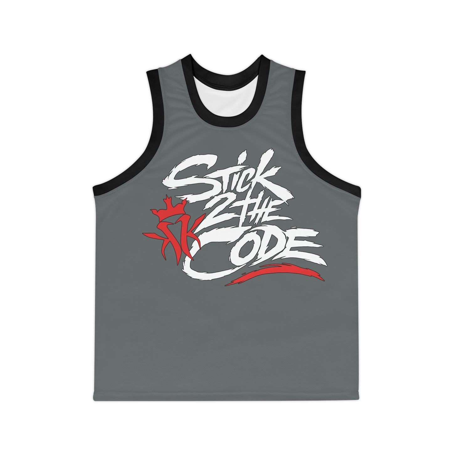 Stick 2 The Code Unisex Basketball Jersey (Dark Grey)