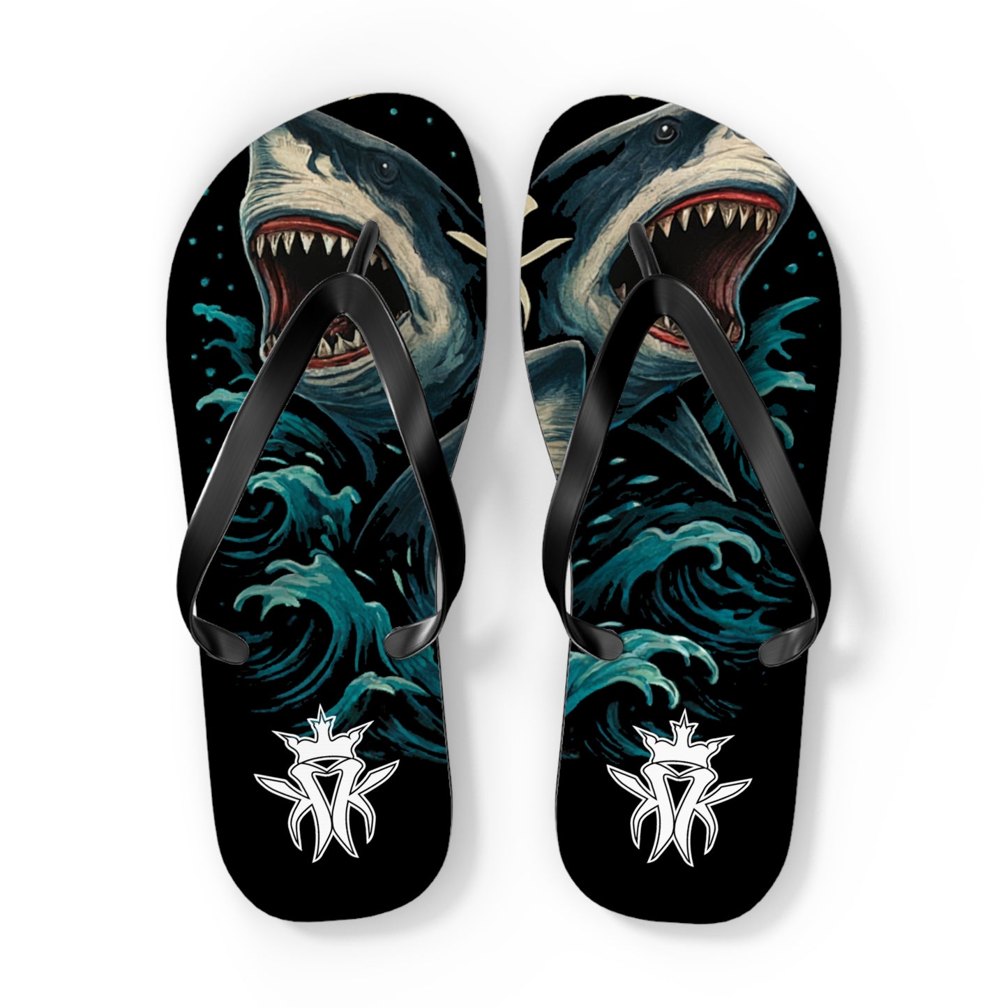 KMK Sharks in the Water Flip Flops - Summer Kollection - Kottonmouth Kicks Flips