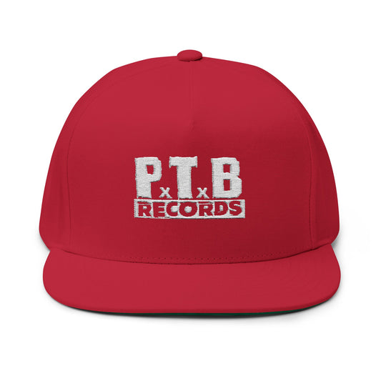 PTB Records Embroidered Flat Bill Hat