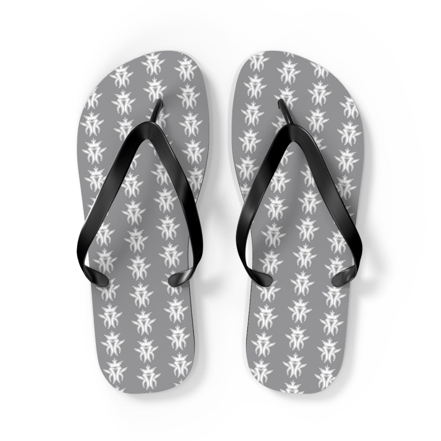 KMK Logo Flip Flops (Grey) - Summer Kollection - Kottonmouth Kicks Flips
