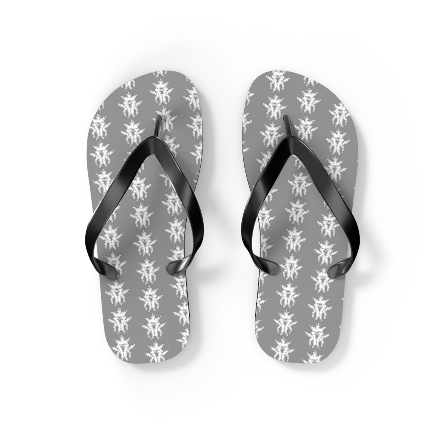 KMK Logo Flip Flops (Grey) - Summer Kollection - Kottonmouth Kicks Flips