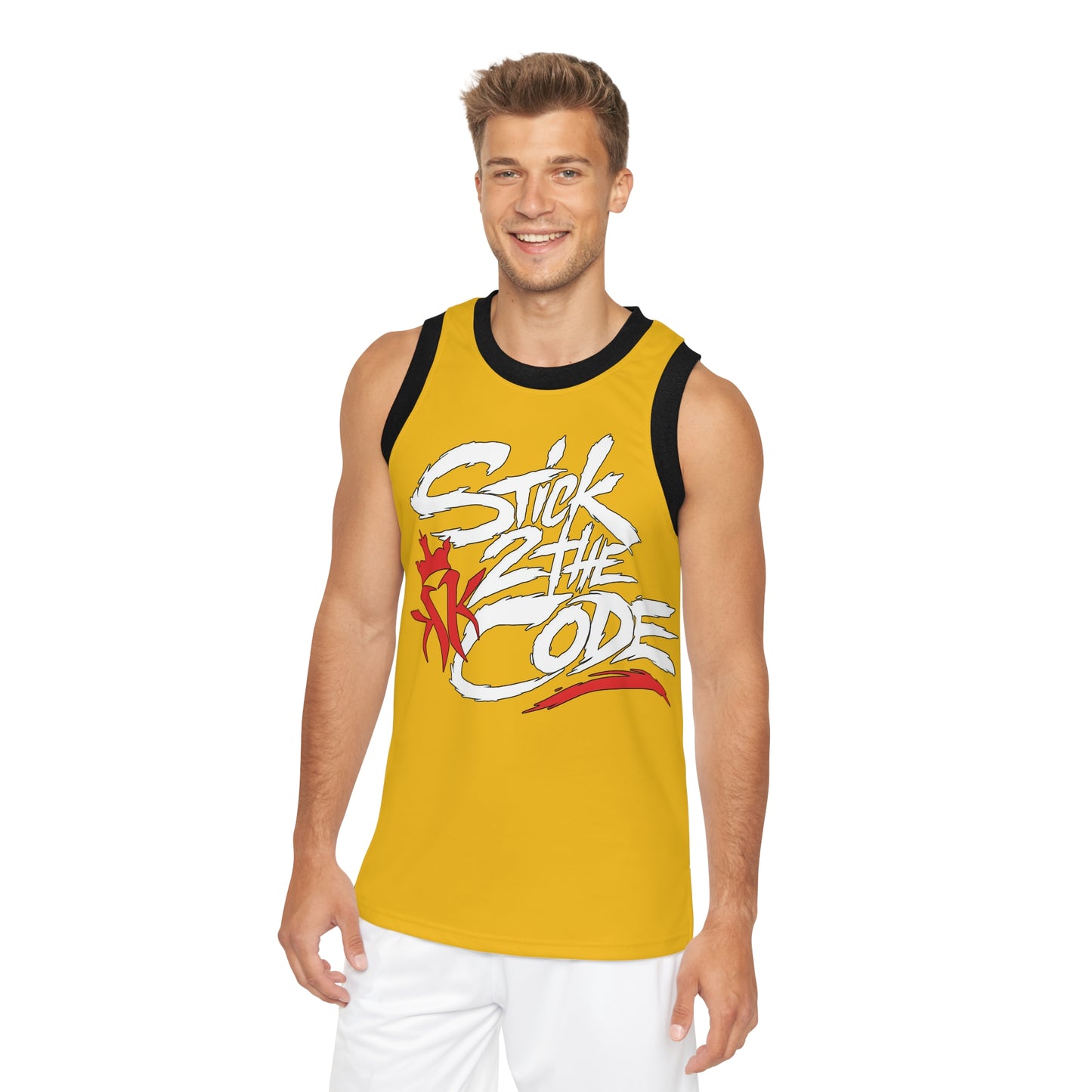 Stick 2 The Code Unisex Basketball Jersey (Yellow)