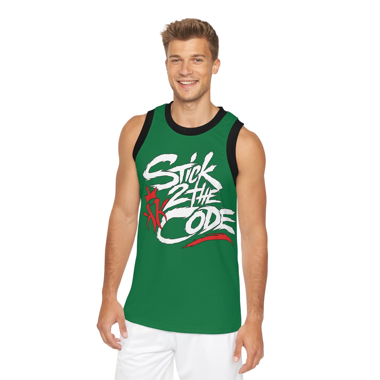 Stick 2 The Code Unisex Basketball Jersey (Green)