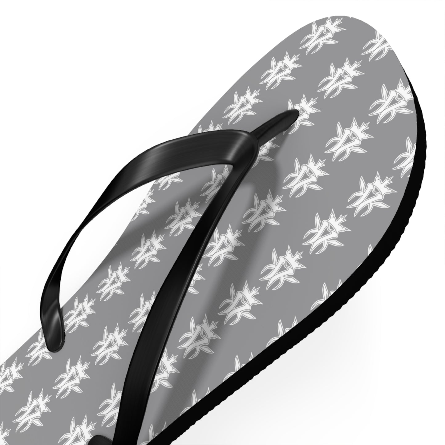KMK Logo Flip Flops (Grey) - Summer Kollection - Kottonmouth Kicks Flips
