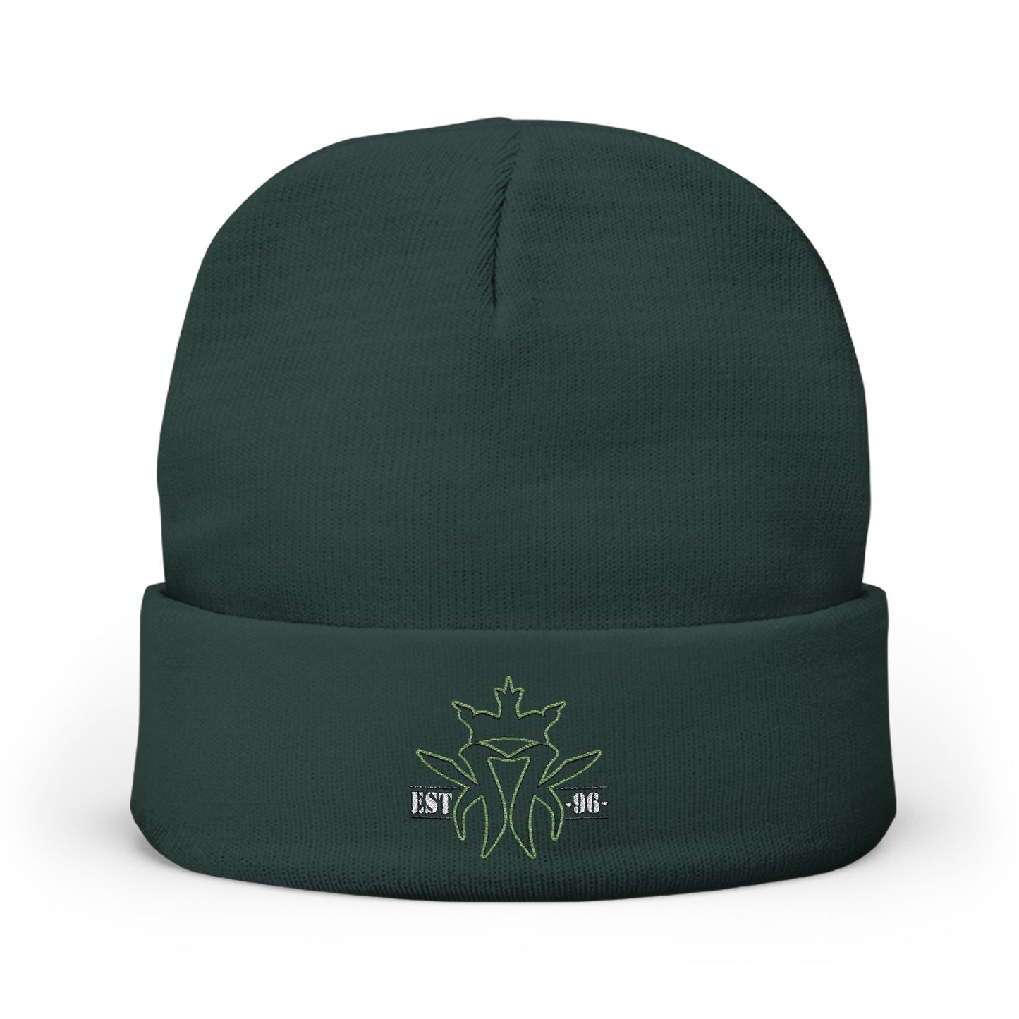Est. 96 KMK Logo Cozy Knit Embroidered Beanie