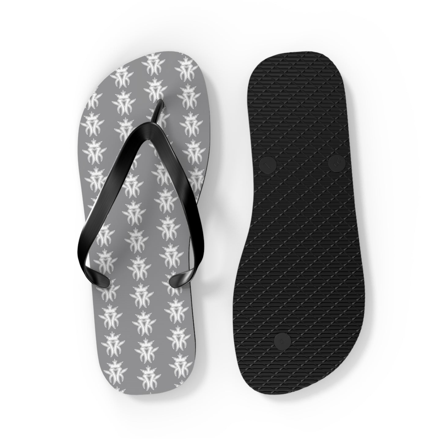KMK Logo Flip Flops (Grey) - Summer Kollection - Kottonmouth Kicks Flips