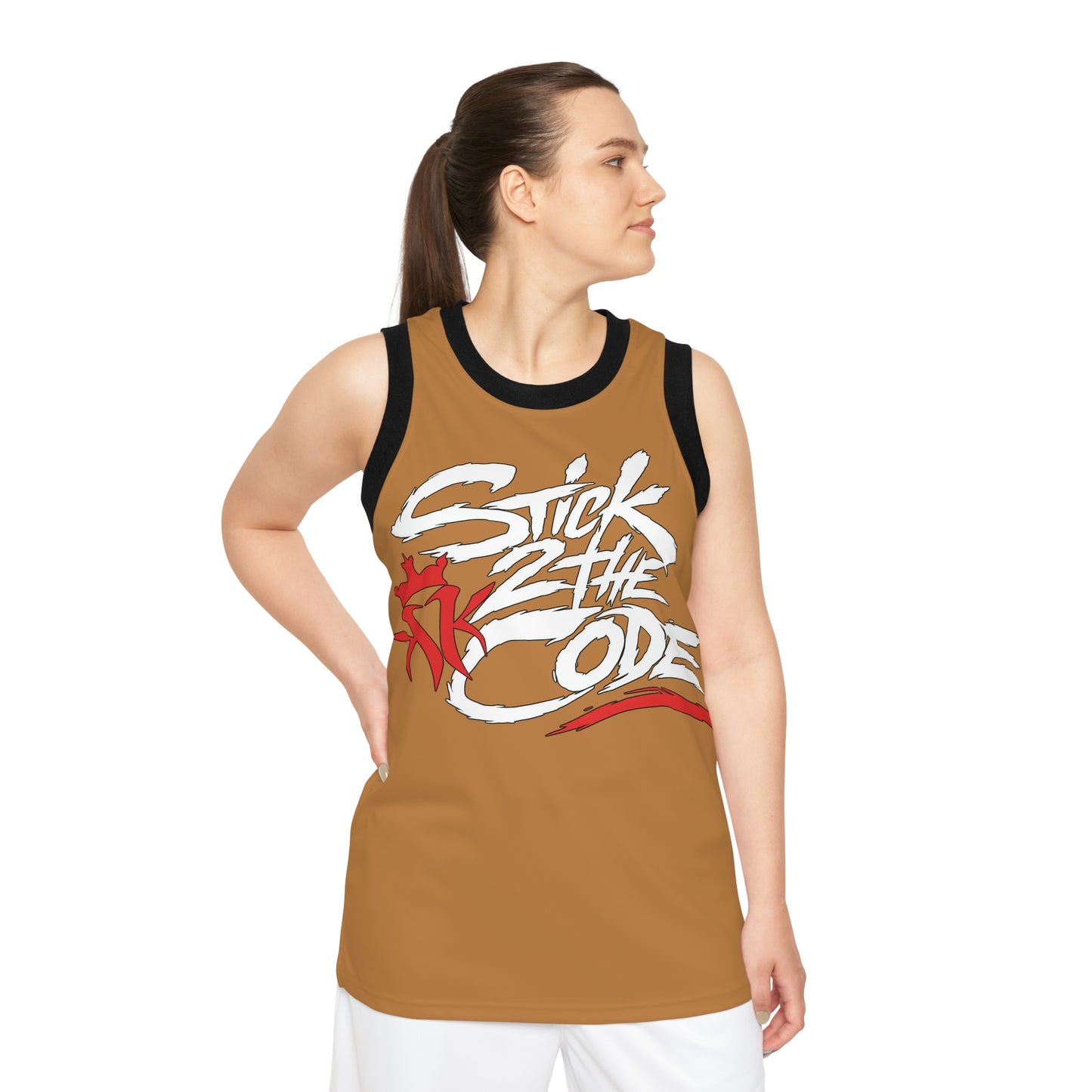 Stick 2 The Code Unisex Basketball Jersey (Light Brown)