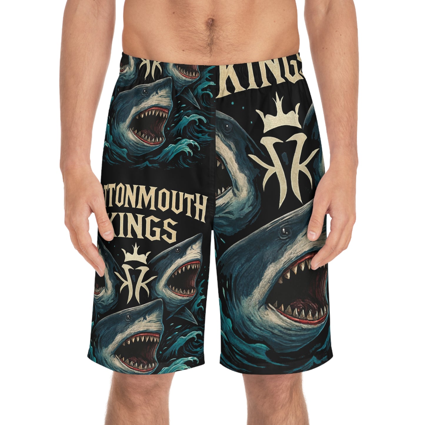 KMK Sharks in the Water Board Shorts