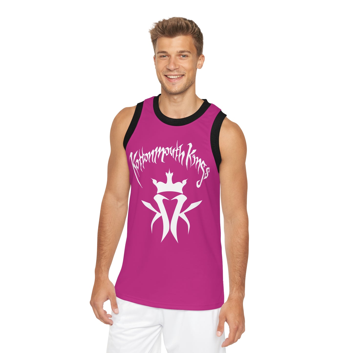 KMK OG Logo Unisex Basketball Jersey (Pink)