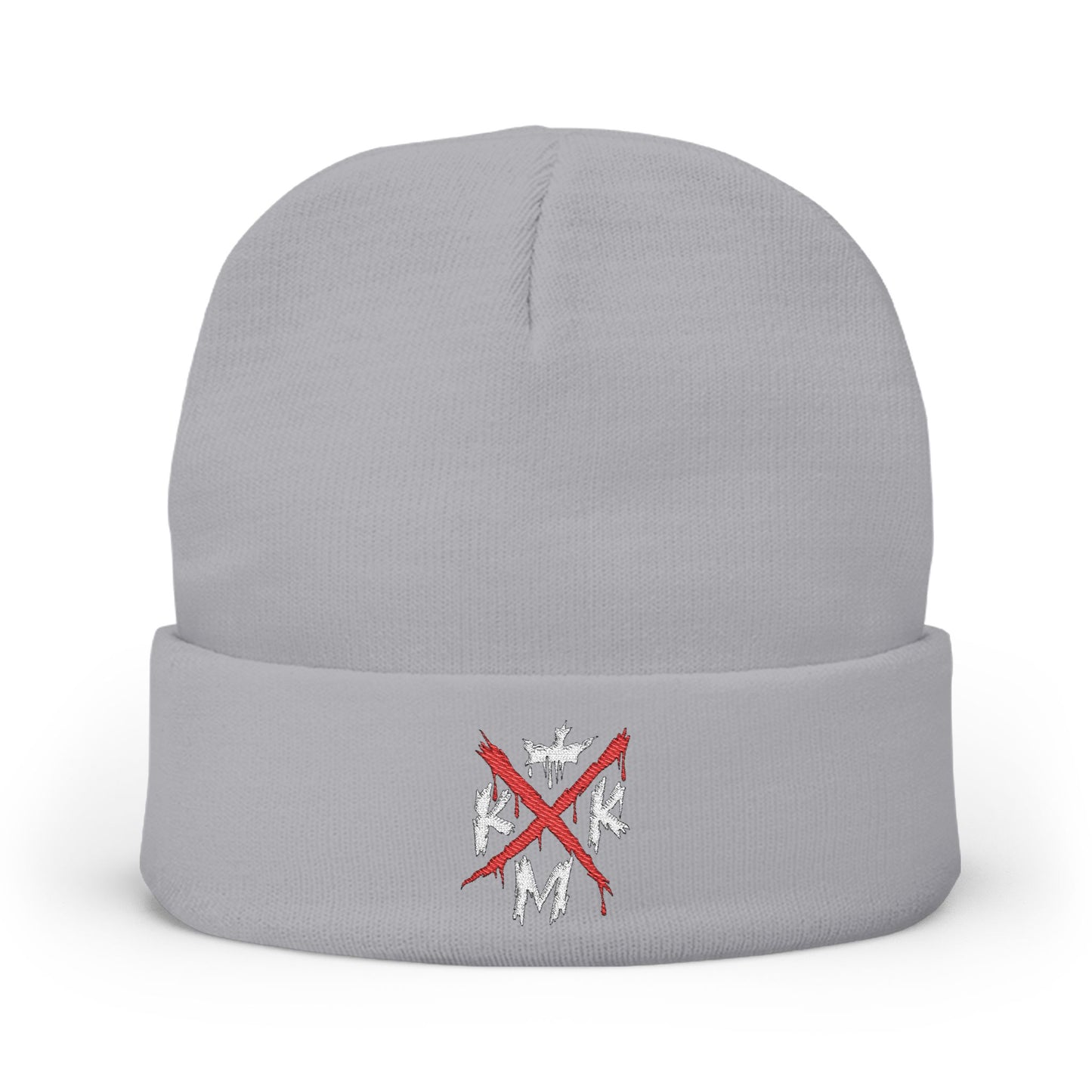 KMK X Logo Cozy Knit Embroidered Beanie