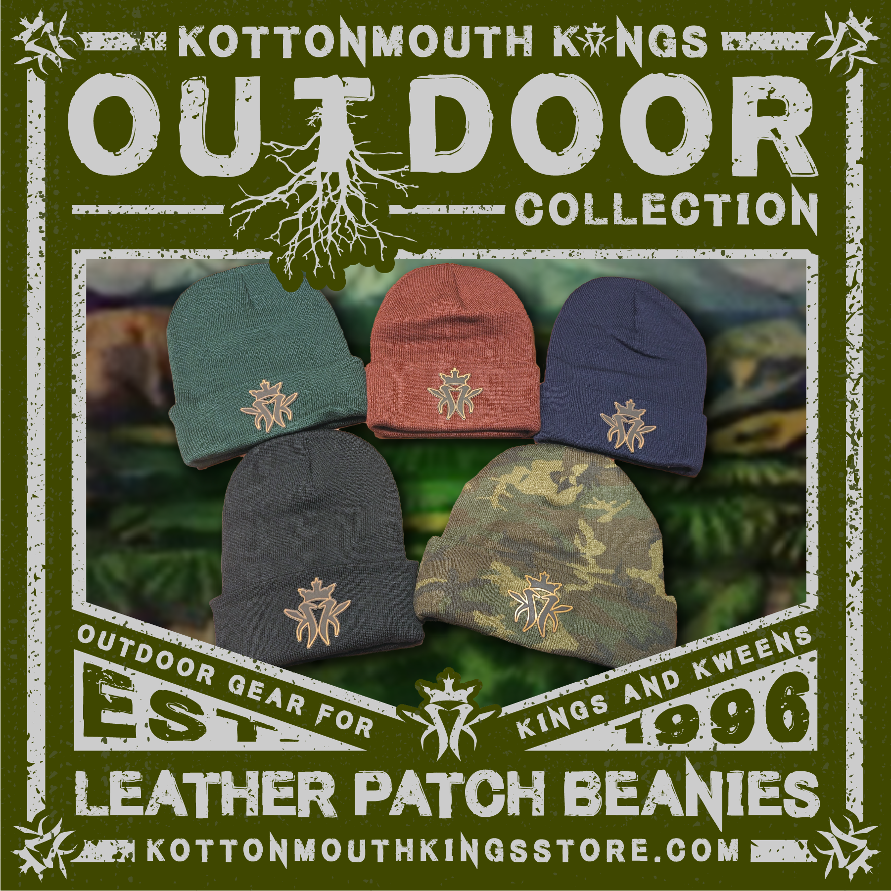 Kottonmouth Kings Leather Patch Beanie