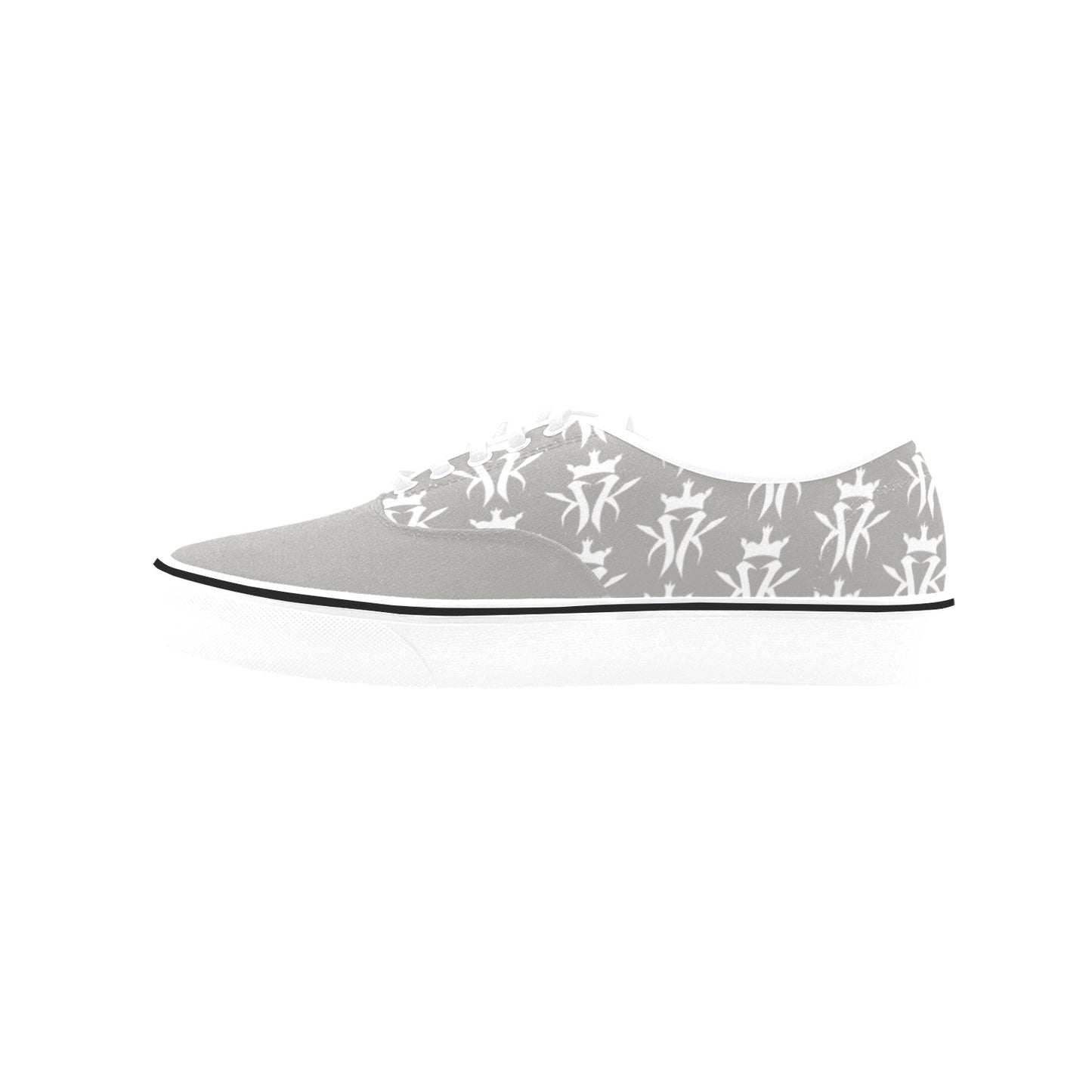 Gray/White Krown Pattern Kween Kicks (Women's)