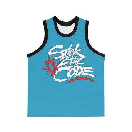 Stick 2 The Code Unisex Basketball Jersey (Turquoise)