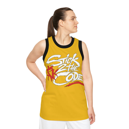 Stick 2 The Code Unisex Basketball Jersey (Yellow)