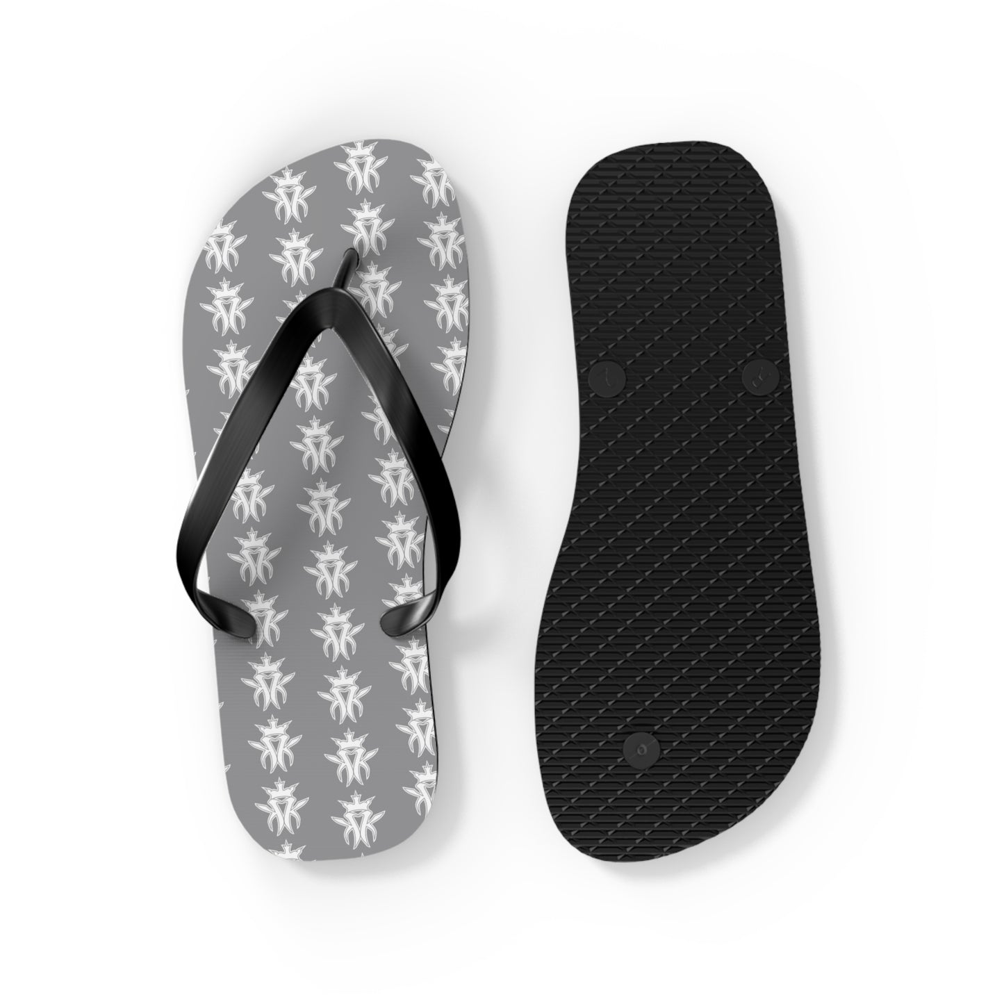 KMK Logo Flip Flops (Grey) - Summer Kollection - Kottonmouth Kicks Flips